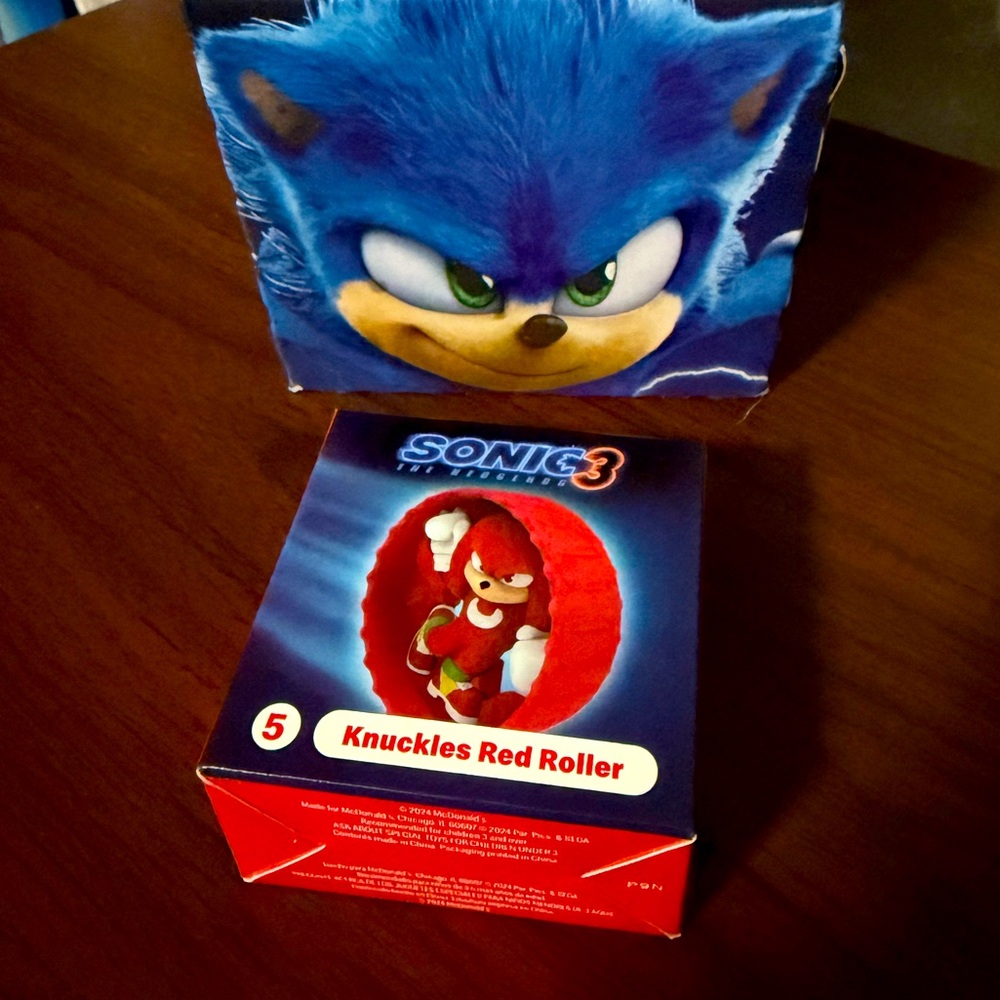 Sonic McDonald’s toy Knuckles Red Roller (1). Brand new!